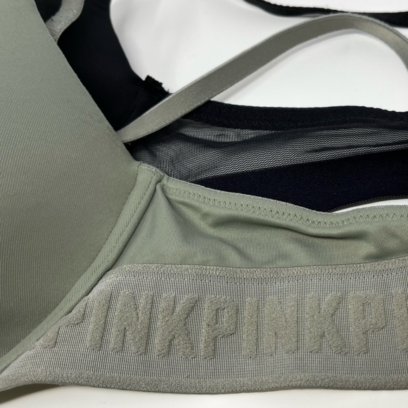 Lot of 2 bras 34b padded underwire danskin Victoria’s Secret black sage green - Picture 3 of 4